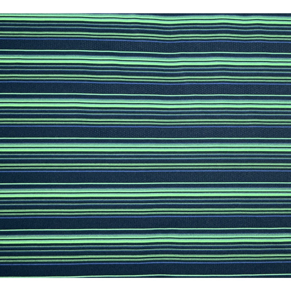 Walter Hagen Mens Blue Green Striped Golf Polo Shirt Size L Performance Stretch - Picture 4 of 8